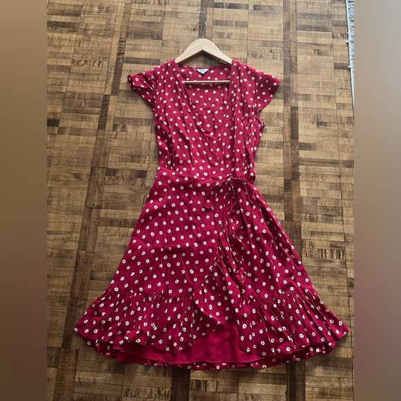 Rails red flower wrap dress - Picture 1 of 2
